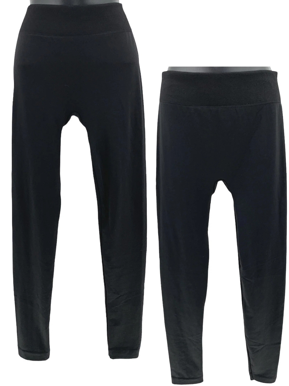 HUE 2-pack Fleece-Lined Legging Black/Black - Regular